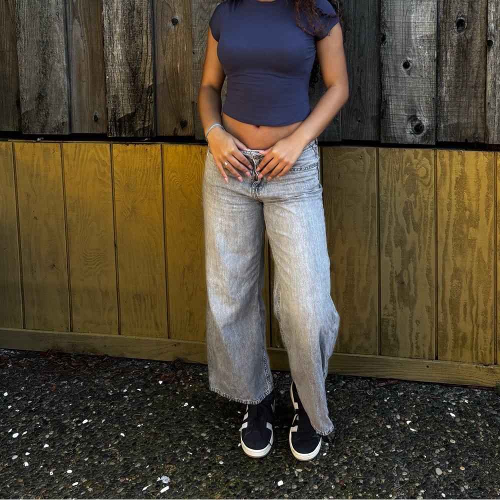 Target Women's Gray Flare & Wide Leg Jeans